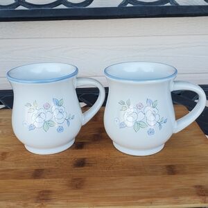 Vintage Chantilly Stoneware Fleur de Lune Cup Mug